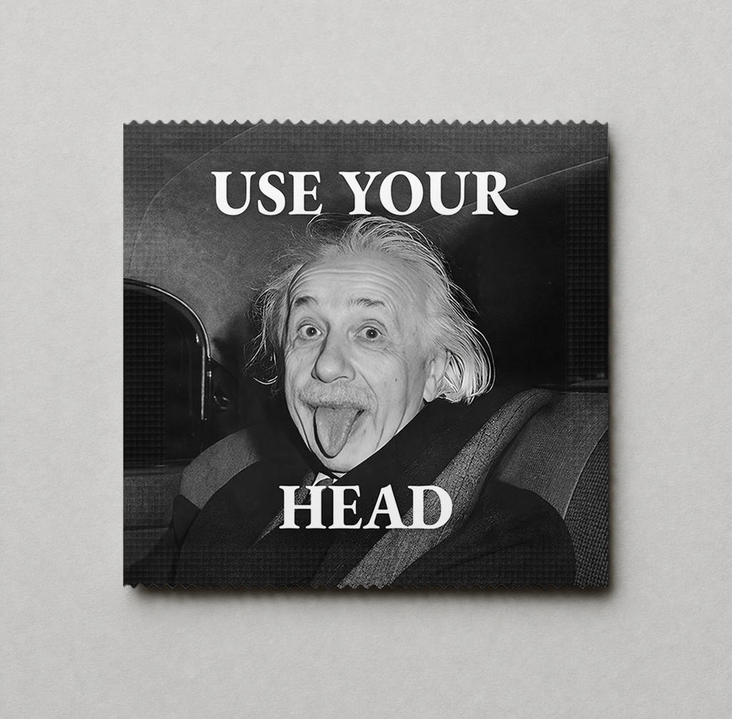 Kondóm s potlačou - Einstein