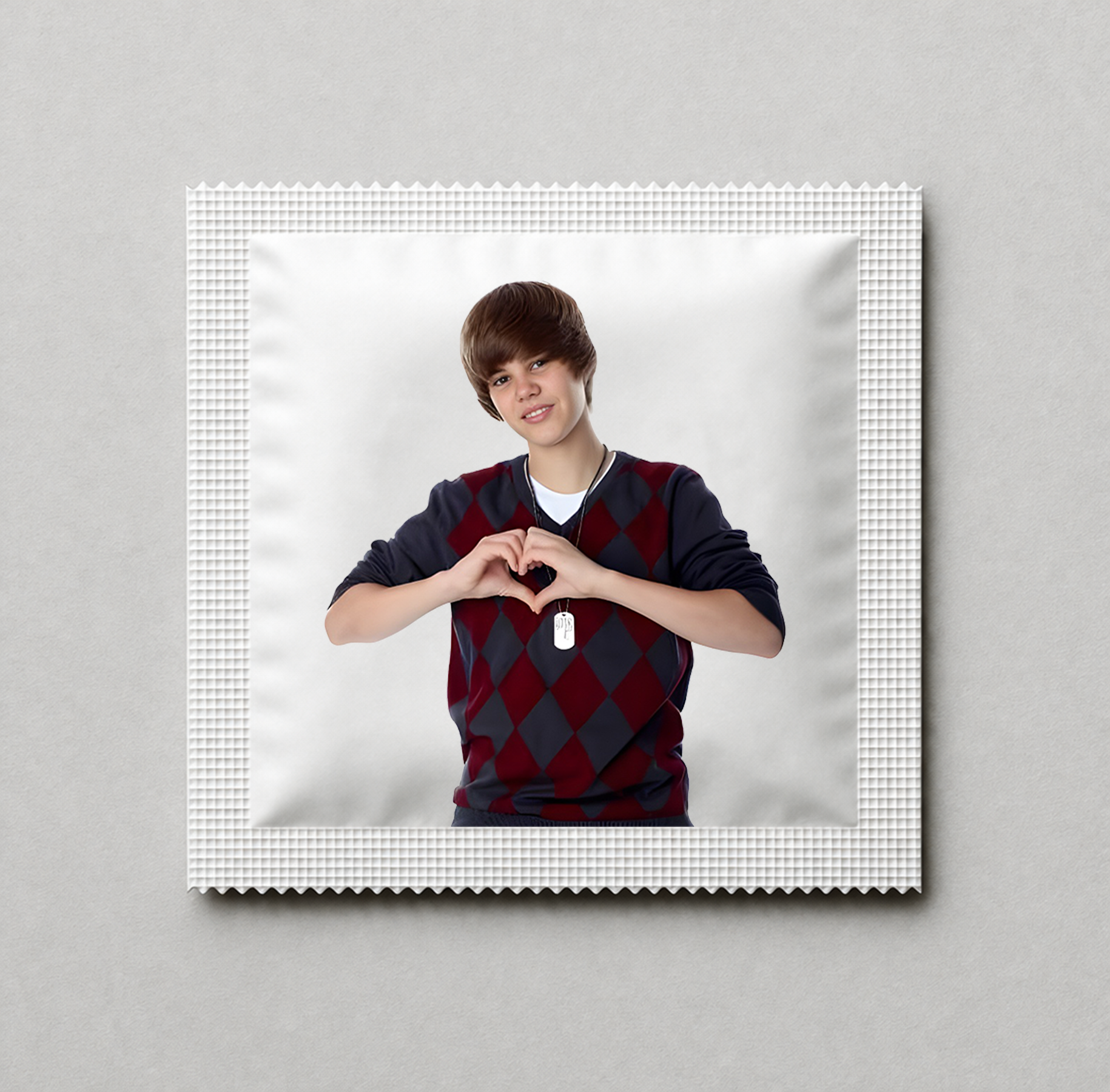 Kondóm s potlačou - Justin 2.0
