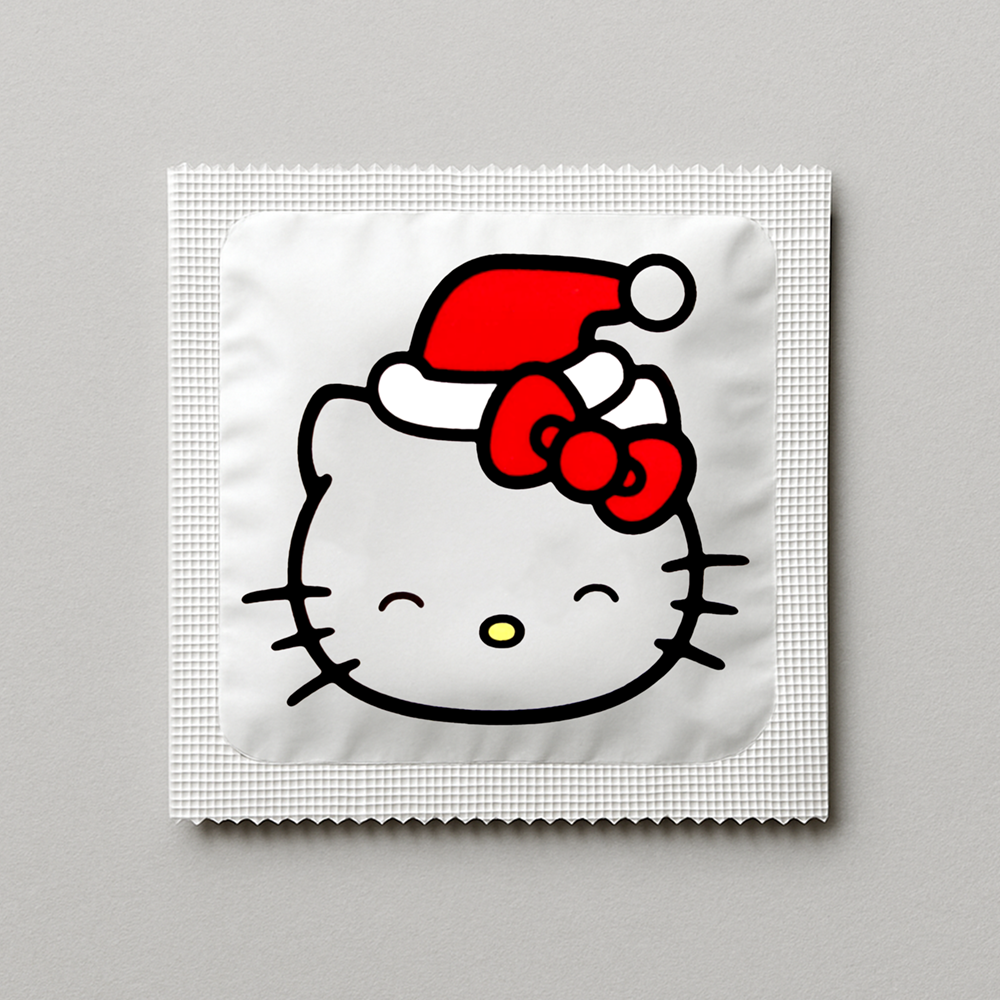 Kondóm s potlačou - Christmas Kitty