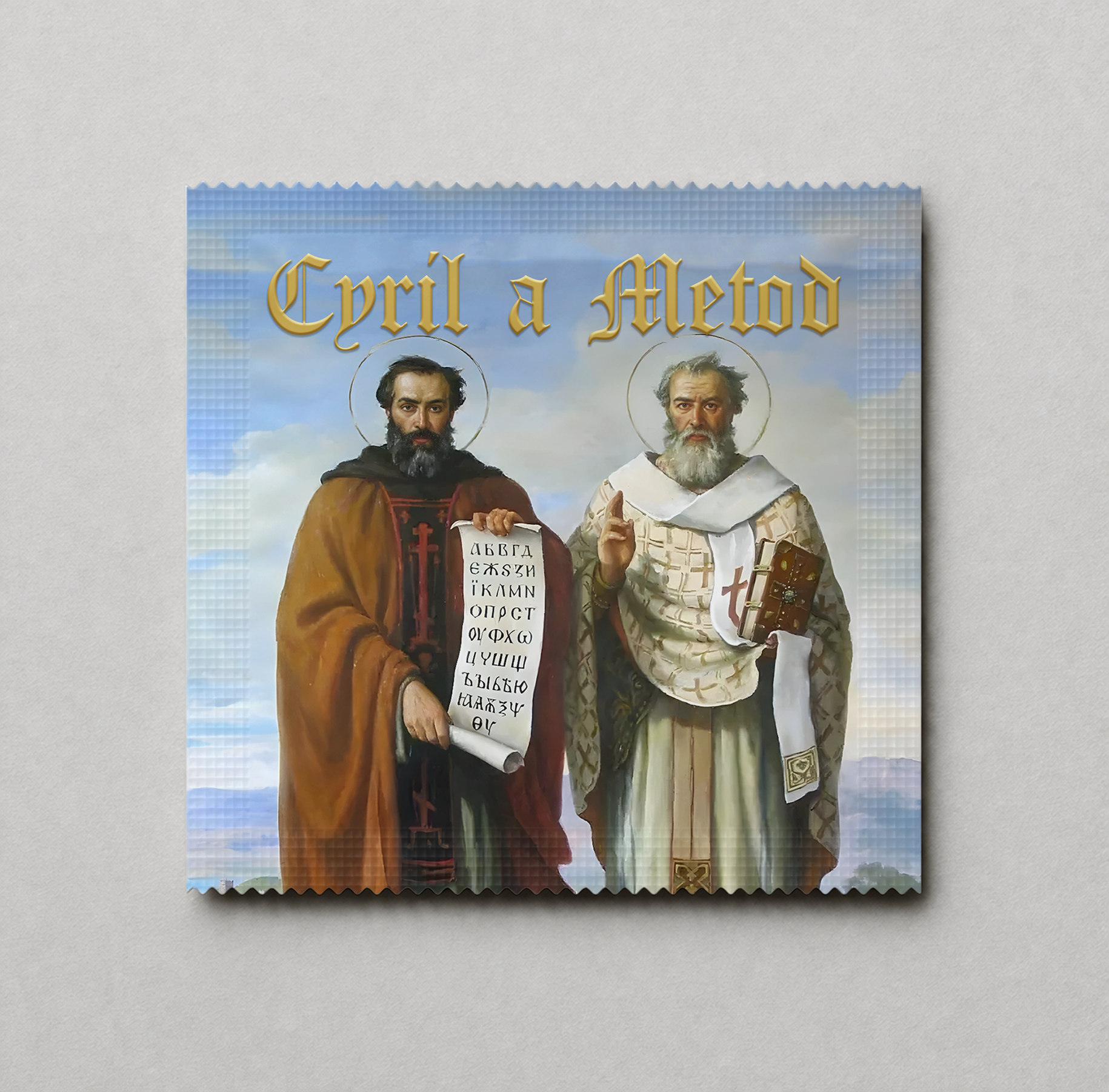 Kondóm s potlačou - Cyril a Metod