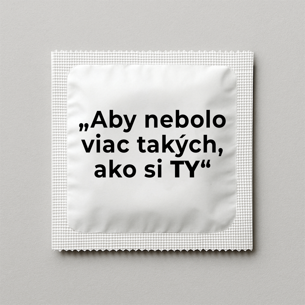 Kondóm s potlačou - Prevencia pre kamarátov